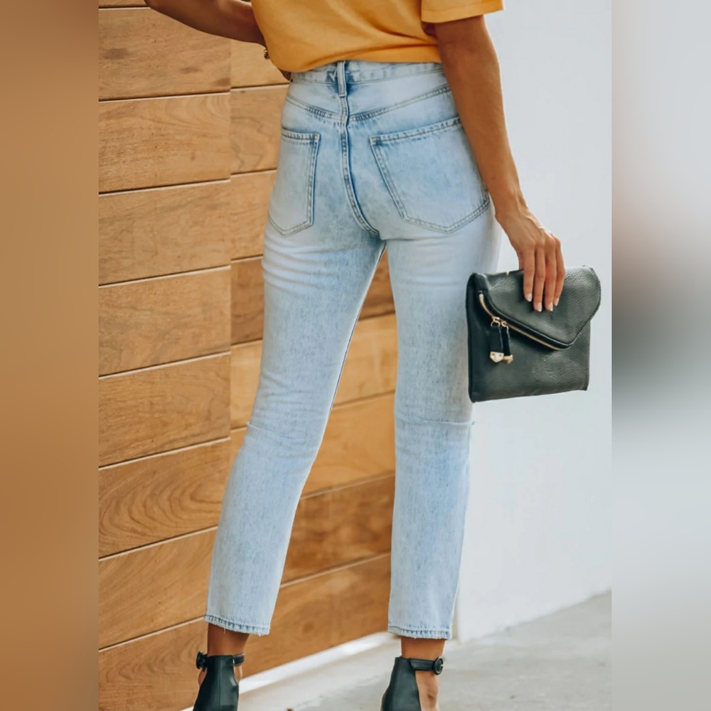 VICI High Rise Distressed Jeans- Practically New! - Picture 2 of 5